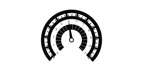 Modern Minimalist Speedometer Animation with Dynamic Needle Movement Stock Footage 317648197