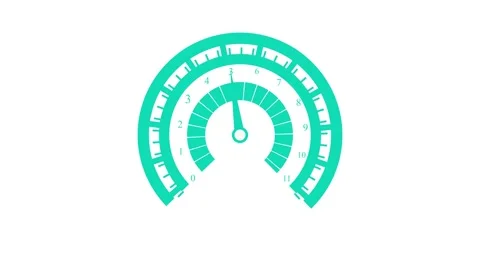 Modern Minimalist Speedometer Animation with Dynamic Needle Movement Stock Footage 317648211