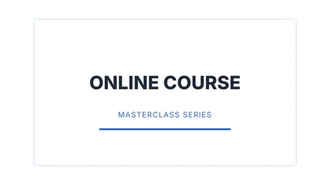 Modern Minimalist Text Animation: Online Course Learning Concept Stock Footage 336879650