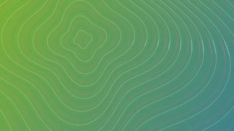 Modern Minimalist Topography Map Background with Green Gradient and Thin Wh.. Stock Illustration
