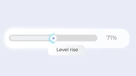 Modern Minimalist UI Progress Slider for Project Tracking and Growth Stock Footage 324839216