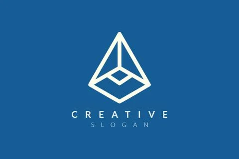 Modern Minimalist vector. Geometric shape logo. Hexagons and triangles, squar Stock Illustration