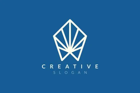 Modern Minimalist vector. Geometric shape logo. Hexagons and triangles, squar Stock Illustration