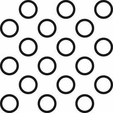 Modern minimalist vector pattern with circular grid, polka dot, lattice, mesh Stock Illustration