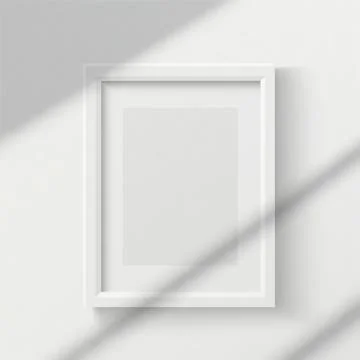Modern Minimalist White Frame Vector Illustration for Artwork or Photo Mockup Stockillustratie