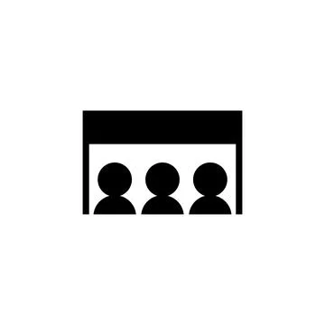 Modern, minimalistic icon representing a user group, ideal for web and mobile Stock Illustration