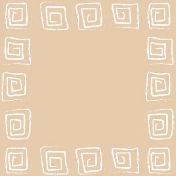 Modern minimalistic pattern. Brush strokes geometric shapes. Stock Illustration