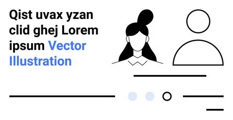 Modern Minimalistic Vector Design Featuring Avatar Icons and UI Elements 스톡 일러스트