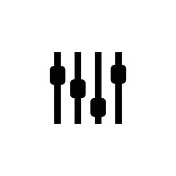 Modern, minimalistic vector icon representing sound mixer sliders, perfect... Stock Photos