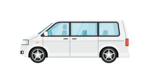 Modern minivan isolated vector illustration Stock Illustration