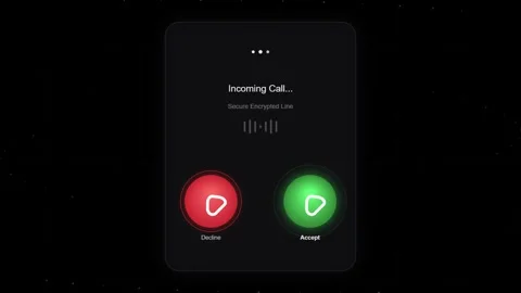 Modern Mobile Call Interface with Red and Green Call Buttons Video stock 346018787