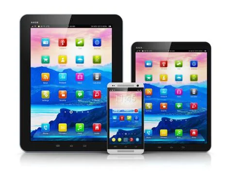 Modern mobile devices Stock-Illustration