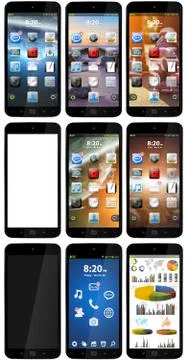 Modern mobile phone Illustrazione stock