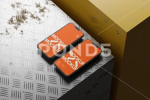 Modern Mobile Screen Mockup Display PSD Template