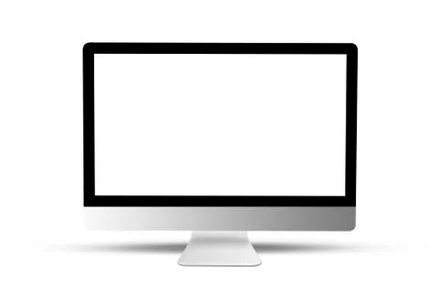 Modern model of computer screen, mock up display. Stock Photos