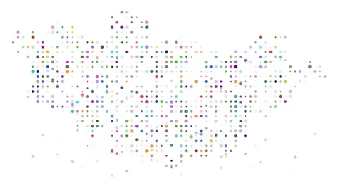 Modern Mongolia abstract circle silhouette design Stock Footage 316682503