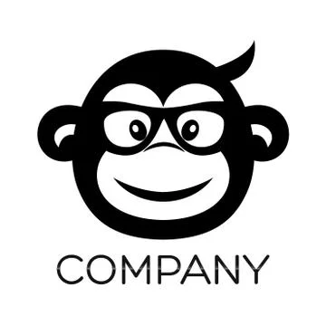 Modern monkey logo Illustrazione stock