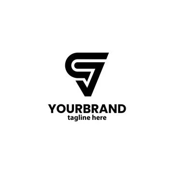 Modern monogram letter CJ logo design vector Stock-Illustration