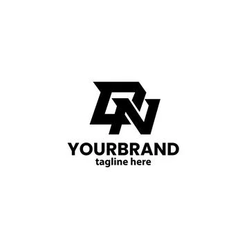 Modern monogram letter DN logo design vector 스톡 일러스트