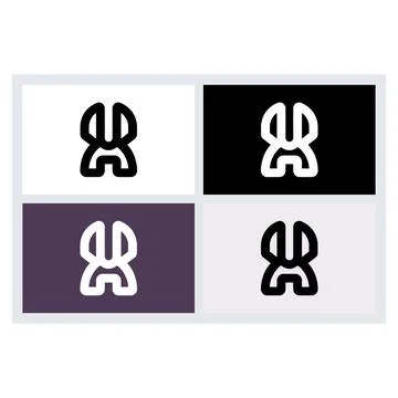 Modern Monogram Letter H Logo Design Stock Illustration