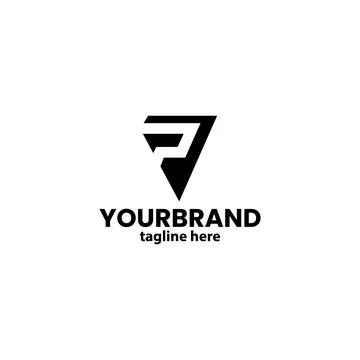 Modern monogram letter PJ isolated logo design vector 스톡 일러스트