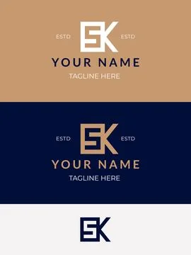 Modern monogram logo design with elegant geometric initials and refined typ.. Stock Illustration