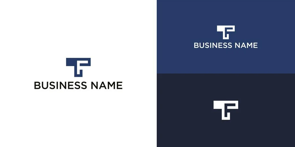Modern monogram logo Stock Illustration