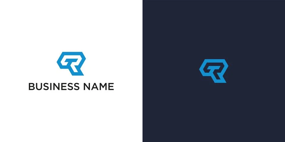 Modern monogram logo Stock Illustration