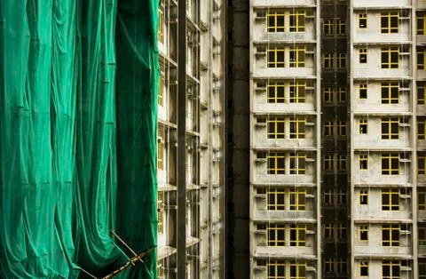 Modern monolithic construction Stock Photos