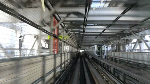 Modern monorail in Japan Stock Footage 47158859