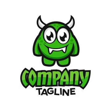Modern monster logo Stock Illustration