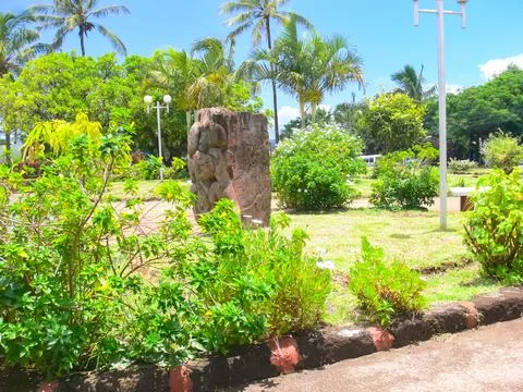 Modern monuments on Easter Island. Stock Photos