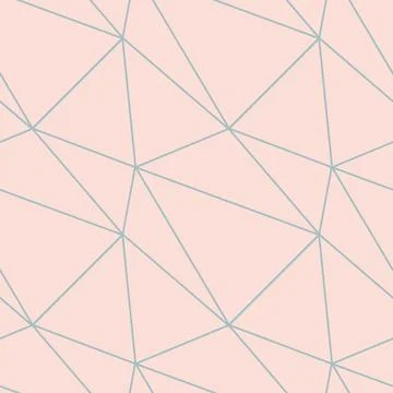 Modern mosaic seamless pattern with pastel color abstract triangles and thin Stock Illustration