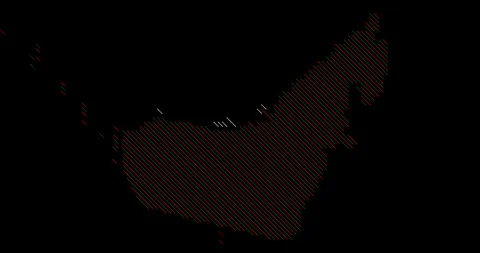 Modern Motion Lines UAE Map Visualization Stock Footage 323387368