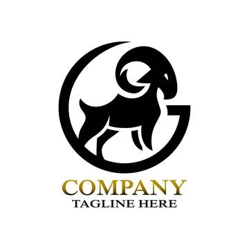 Modern mountain goat. Vector illustration Stock Illustration