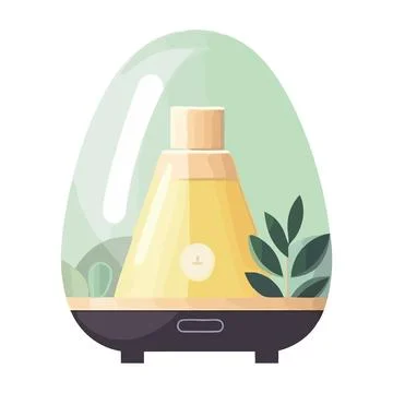 Modern mountain shape essential oil diffuser Stock Illustration