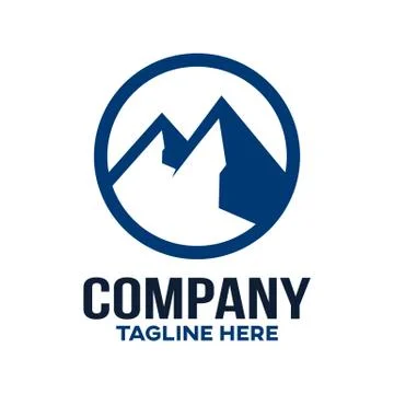 Modern mountains logo. Vector illustration. Stock Illustration