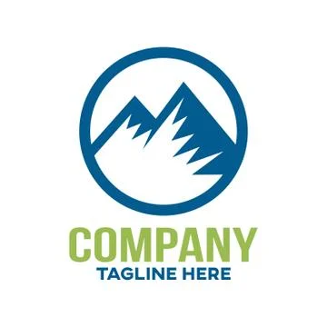 Modern mountains logo. Vector illustration. Stock Illustration