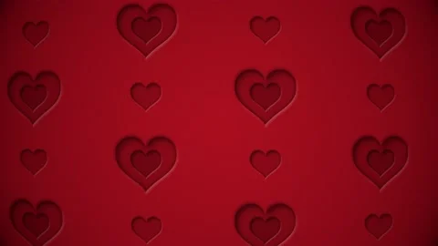 Modern Moving Heart Pattern 3D Render Animation Loop Video stock 165178333
