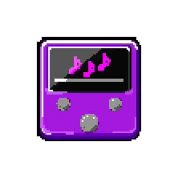 Modern mp3 player pixel art vector illustration Stock Illustration