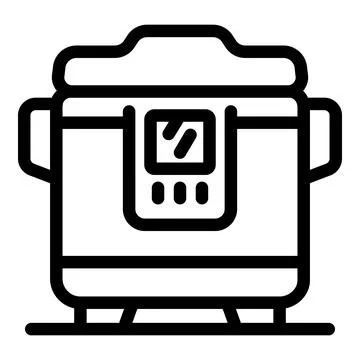 Modern multi cooker with digital display and controls, simplifying cooking Stock Illustration