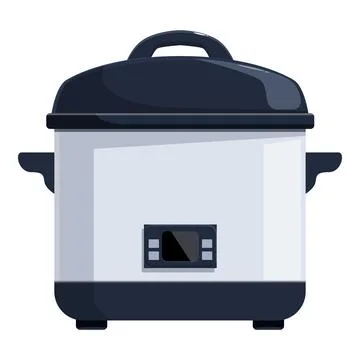 Modern multi cooker showing control panel and lid Stockillustratie