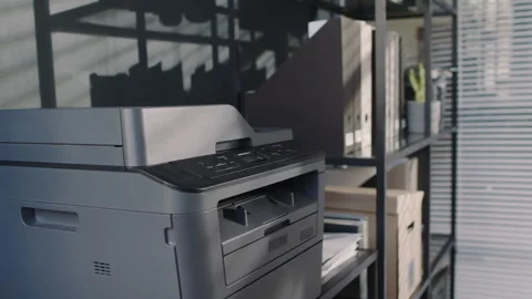 Modern Multi Function Printer in Office Stock Footage 274157222