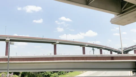 Modern Multi-Level Highway Overpass Structure 動画素材 344907057