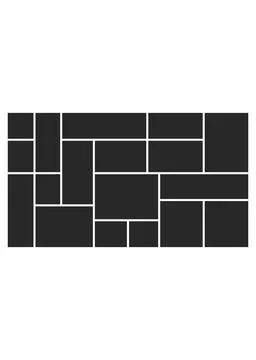 Modern Multi Photo Collage Layout Template Grid Stock Illustration