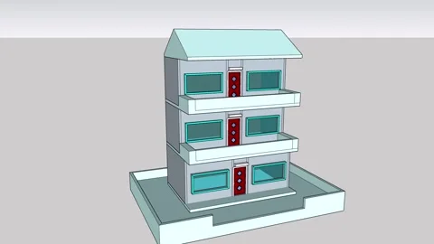 Modern  Multi Store Building Stock-Footage 346961841
