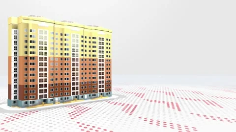Modern multi storey house. High rise residential building Stockbeeldmateriaal 147233479