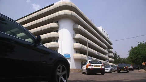 Modern multi-storey office builModern multi-storey office building in Accra Stock Footage 341840612