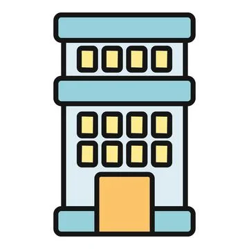 Modern multi story building representing business and property Stock Illustration