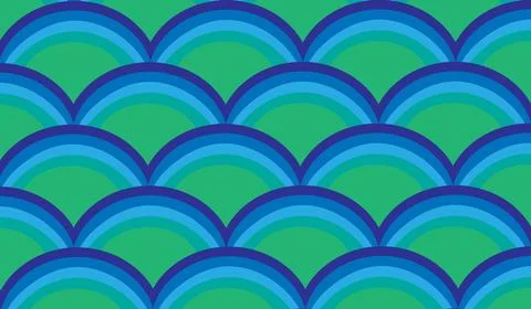 Modern multicolored vector abstract seamless geometric pattern with semicir.. Illustrazione stock